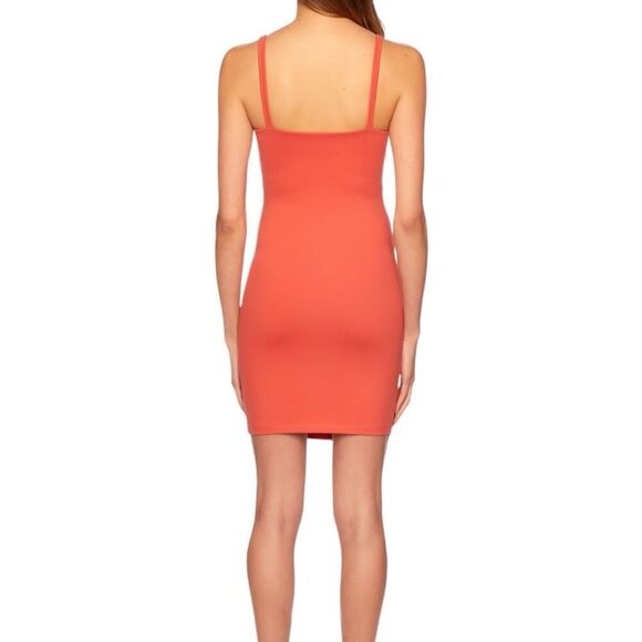 NEW Susana Monaco V Gathered Strap Tank Dress Cherry Blossom XL - Picture 3 of 10